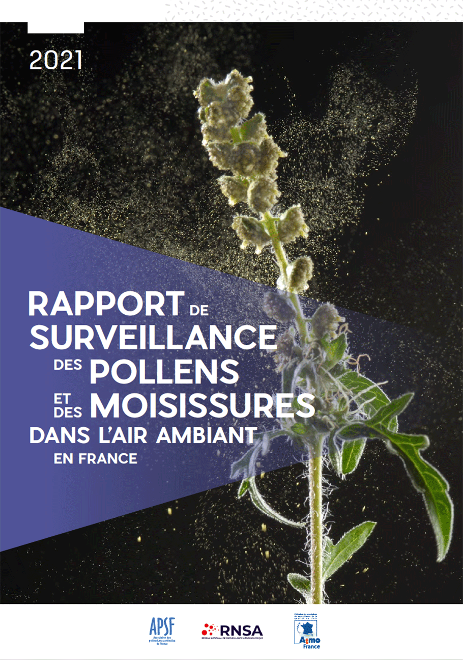 Page de couverture du rapport pollens 2021